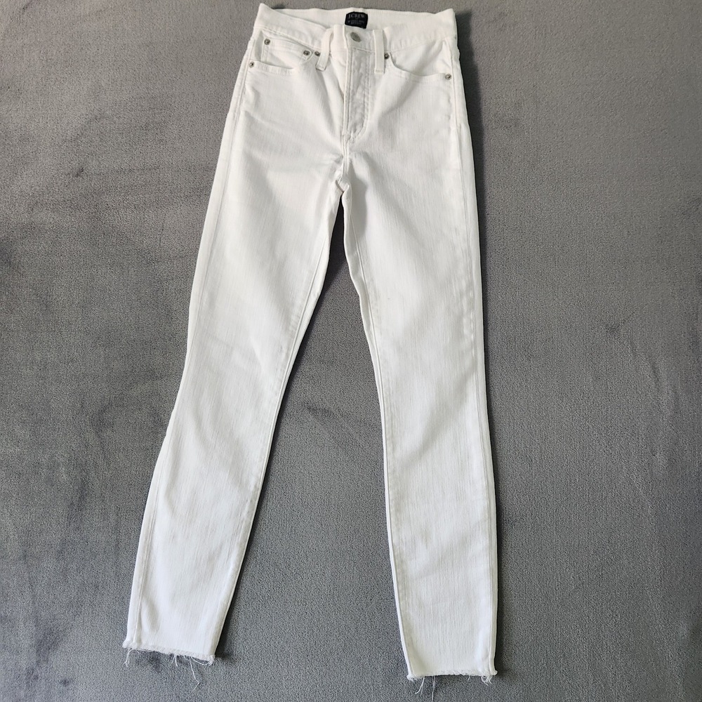 J. Crew Jeans Womens Size 24 Signature Stretch‎ White 10" High-Rise Skinny